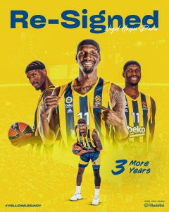 Fenerbahçe Beko, Nigel Hayes-Davis'i 3 Yıllık Uzun Sözleşmeyle Kadrosunda Tutuyor!